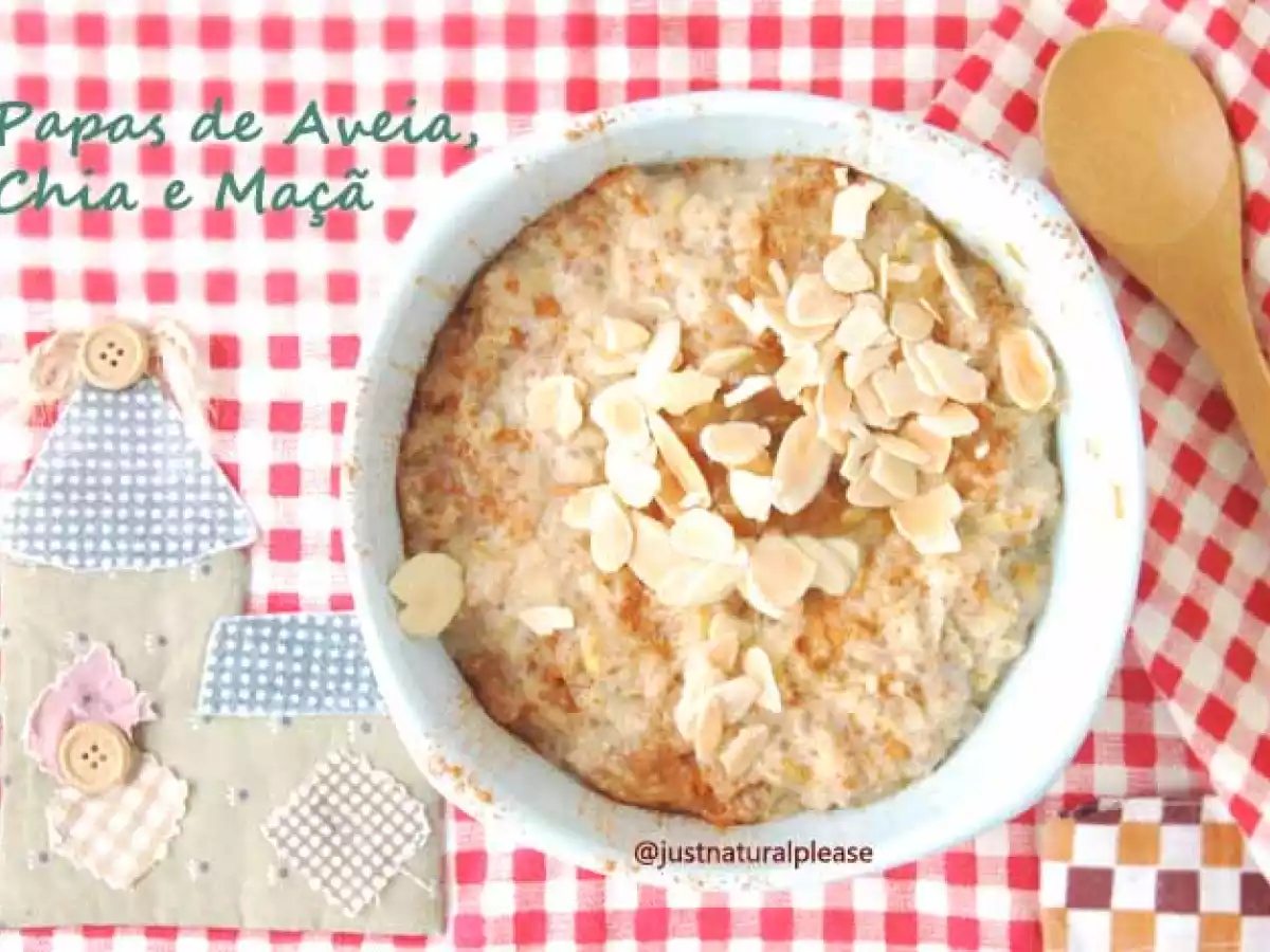 Papas de Aveia, Chia e Maçã