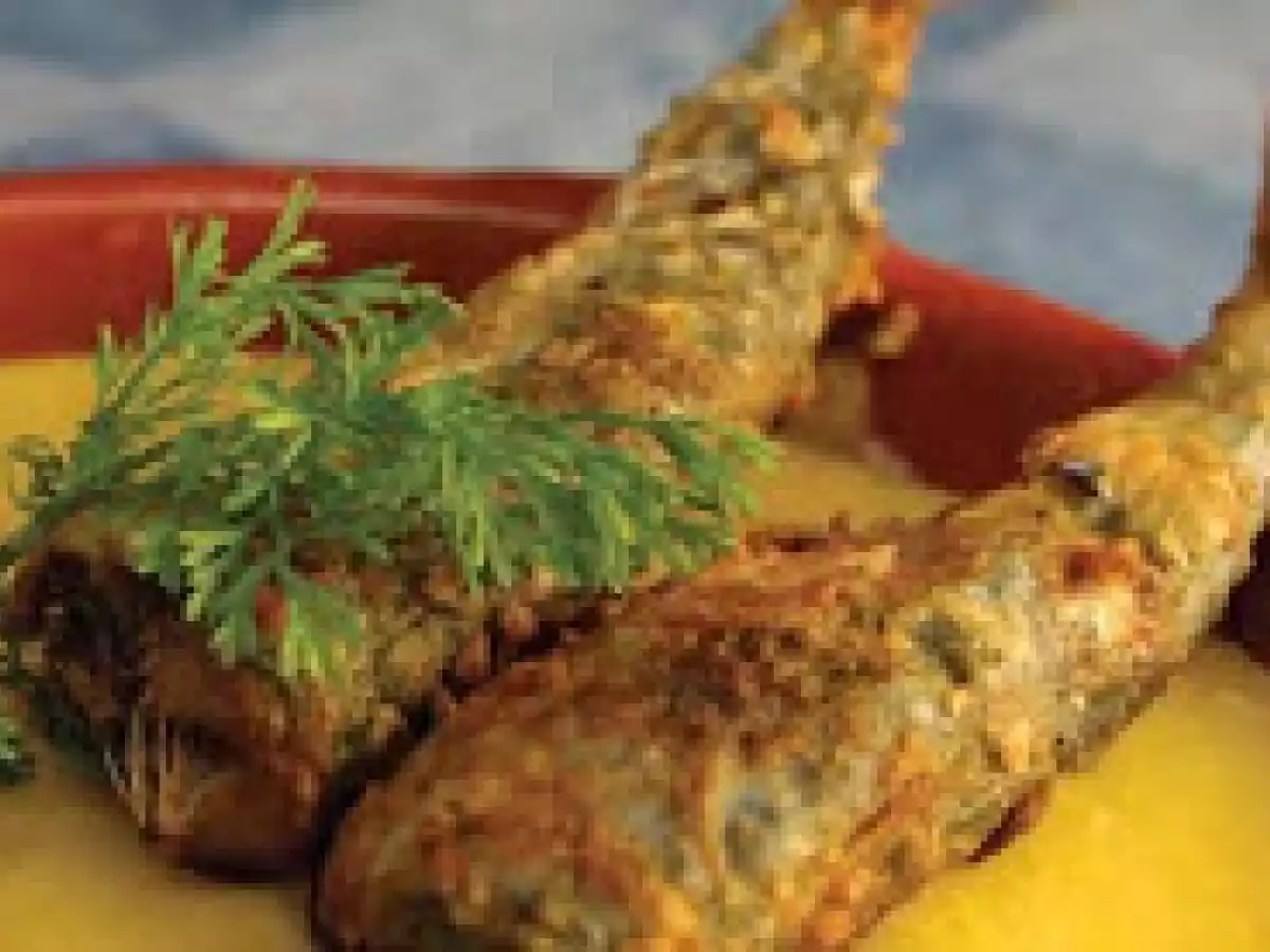 Papas de milho com sardinhas