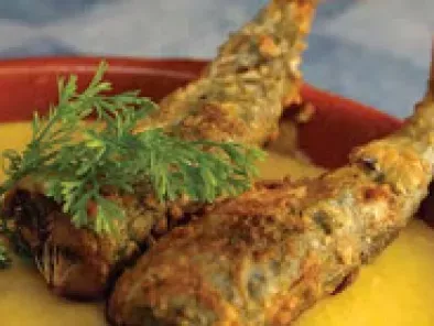 Papas de milho com sardinhas