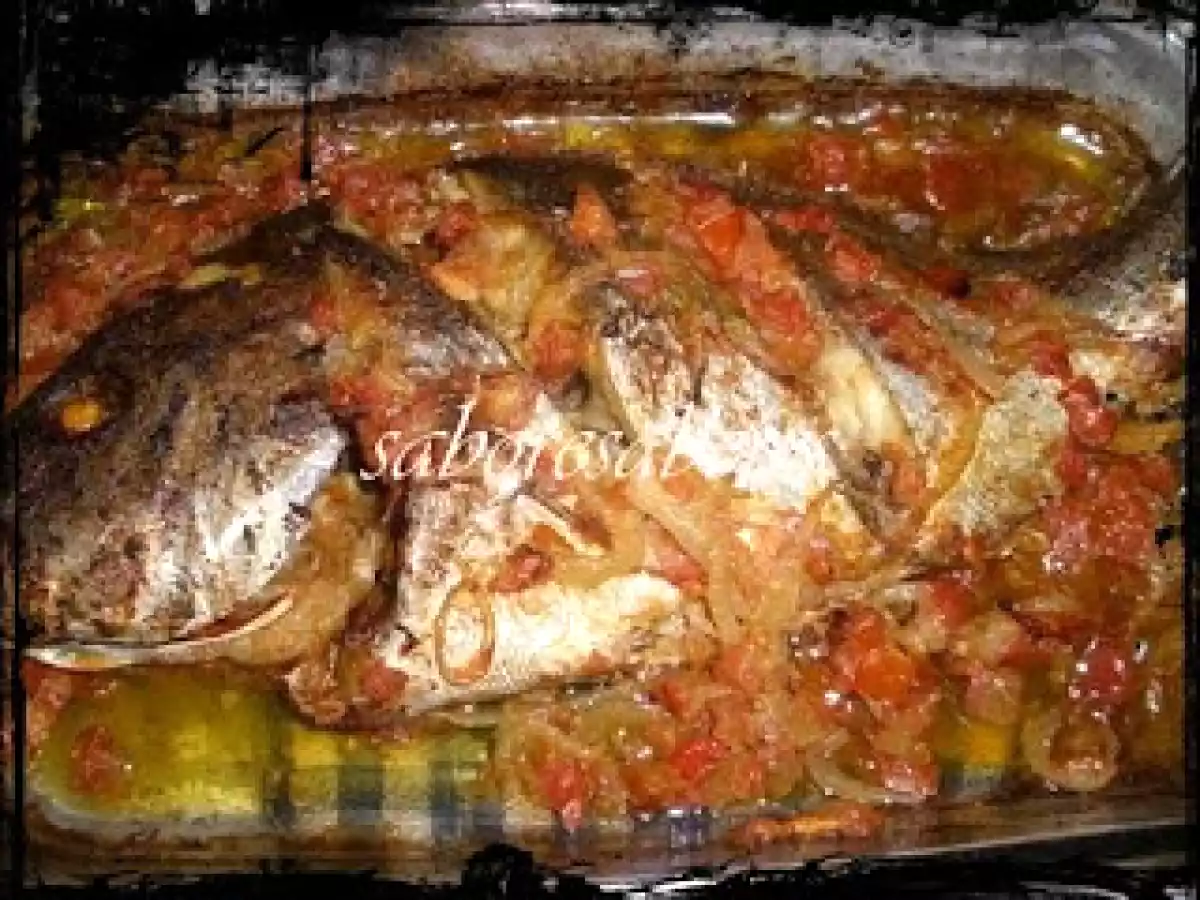 Pargo Mulato assado com Batatas assadas