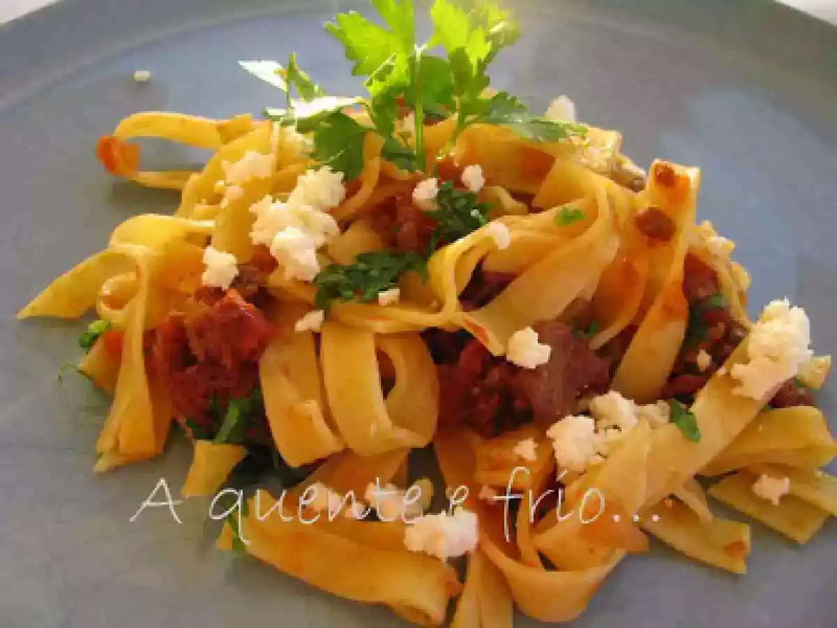 Pasta com Tomate Seco e Ricotta