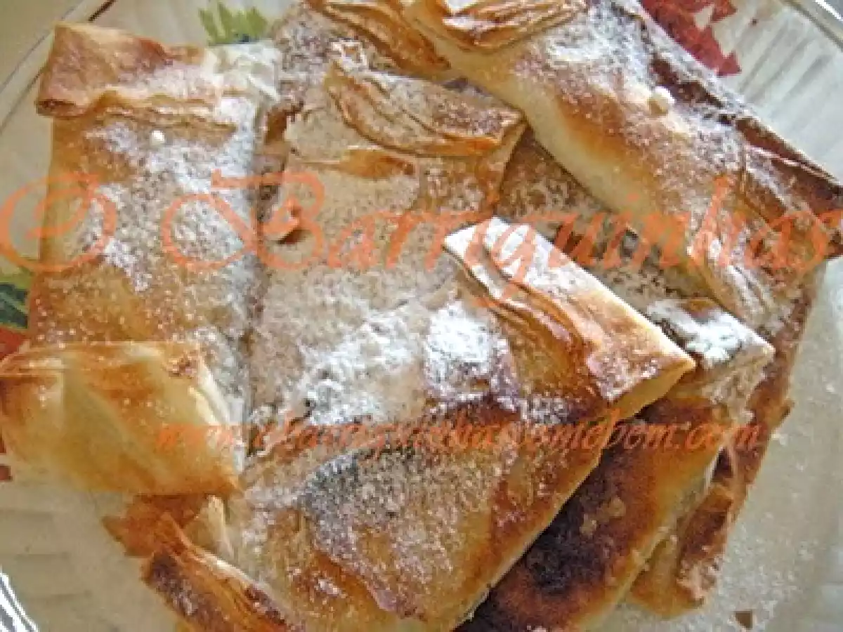 Pasteis de grão em massa de filo
