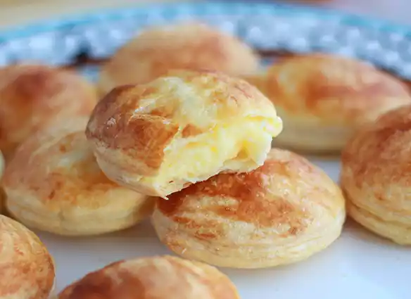 Pastéis folhados de baunilha