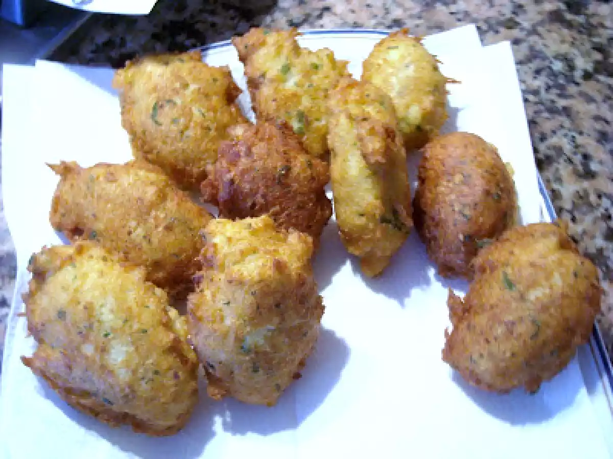 Pataniscas de Bacalhau c/ Arroz de Feijão