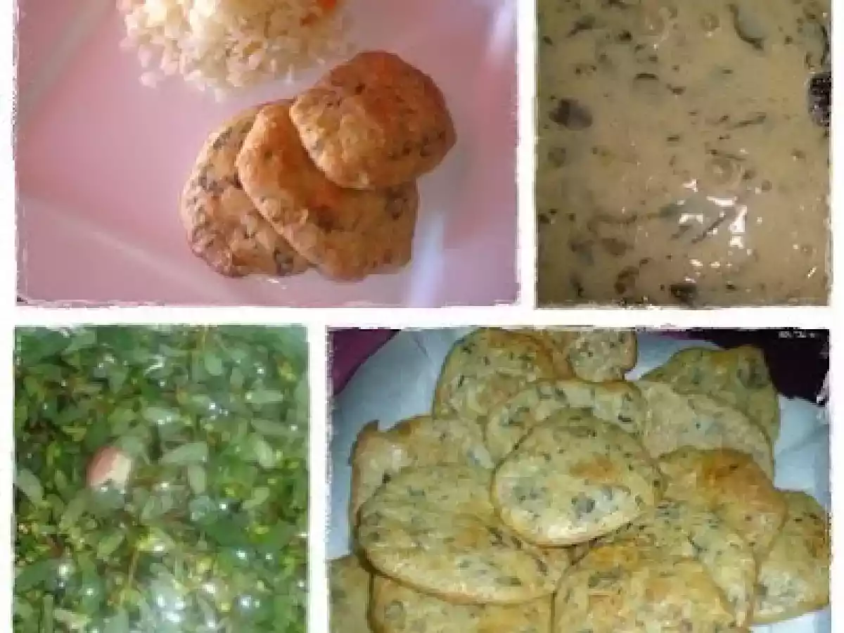 Pataniscas de Beldroegas e Bacalhau na Actifry