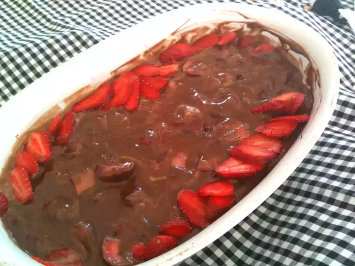 Pavê de Nutella com Morango