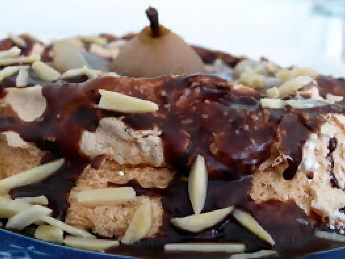 Pavlova de Pêra e Chocolate