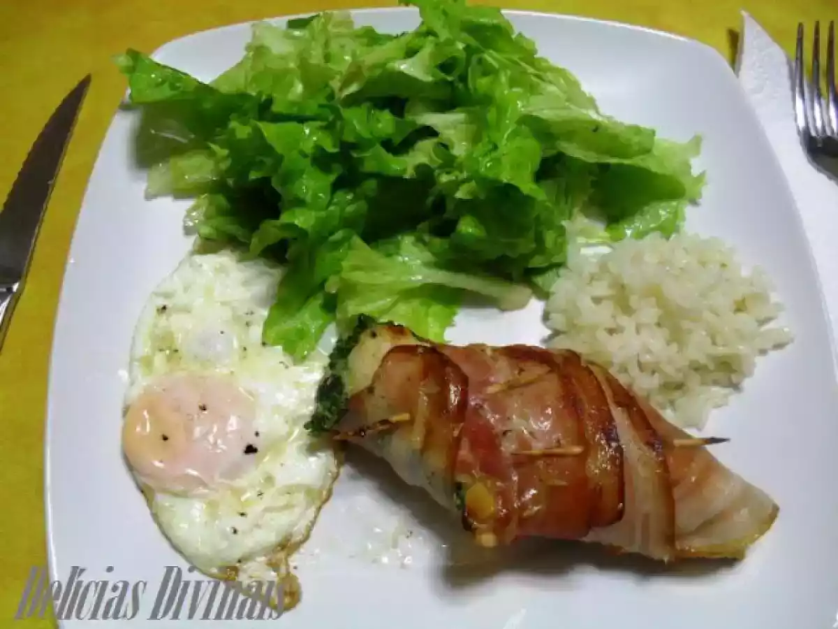 Peitos de Frango Recheados com Espinafres e Queijo Creme