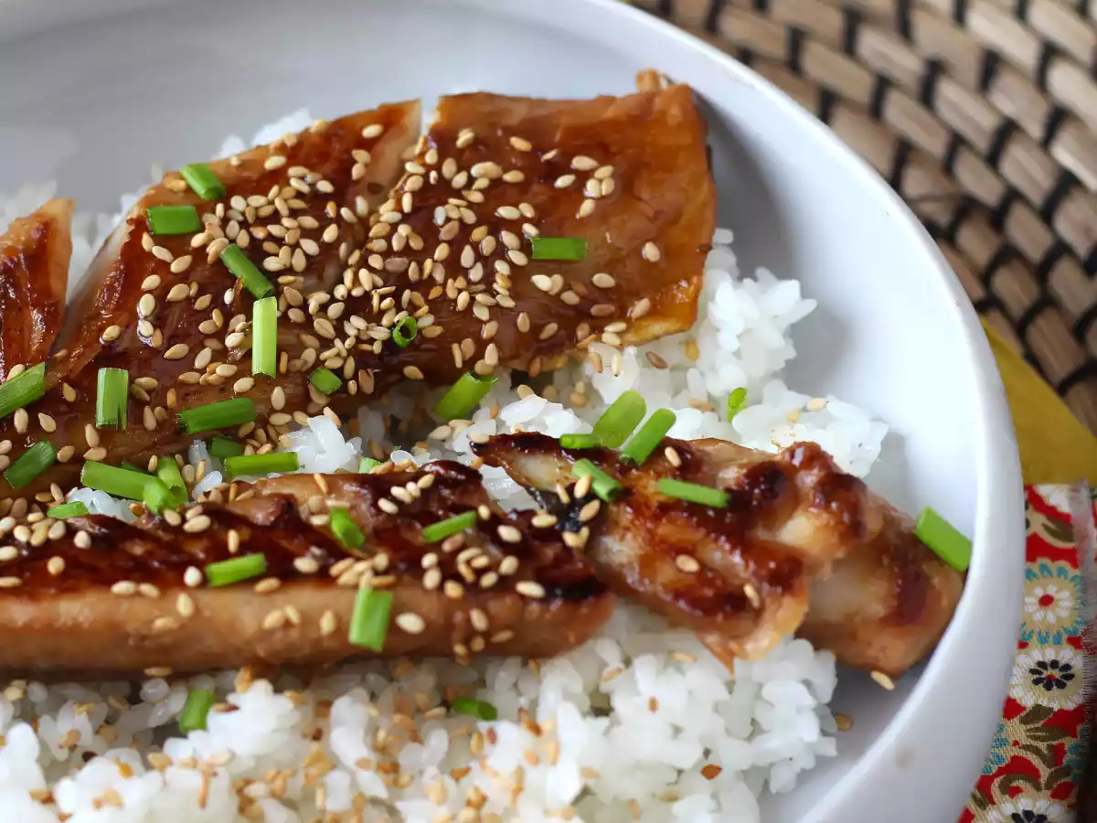 Peixe cavala marinado com shoyu (molho de soja) e mel - foto 5