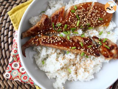 Peixe cavala marinado com shoyu (molho de soja) e mel - foto 3