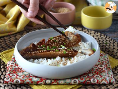 Peixe cavala marinado com shoyu (molho de soja) e mel - foto 4