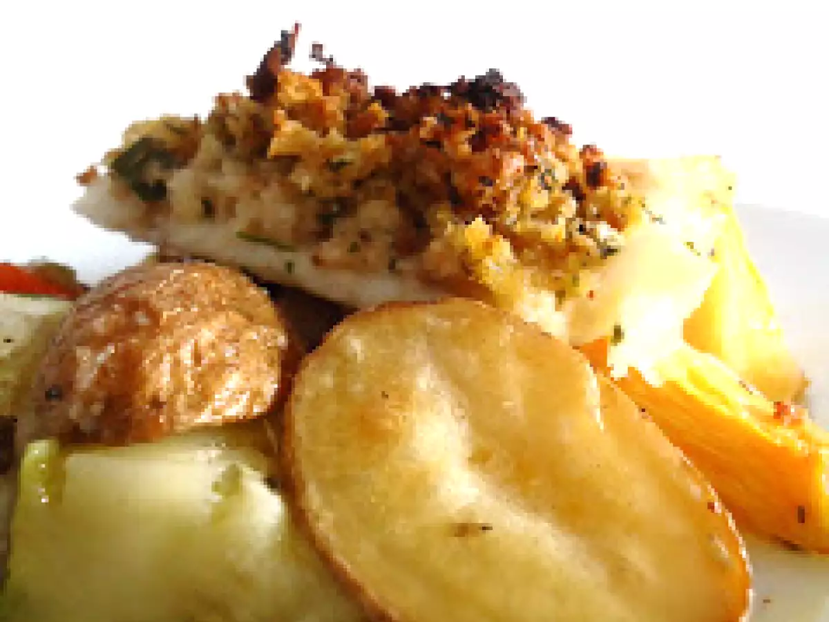 Peixe com Crosta de Pão, Alho e Ervas - foto 2
