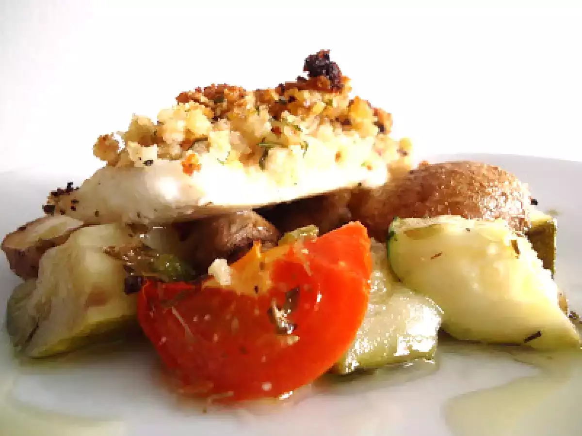 Peixe com Crosta de Pão, Alho e Ervas - foto 3