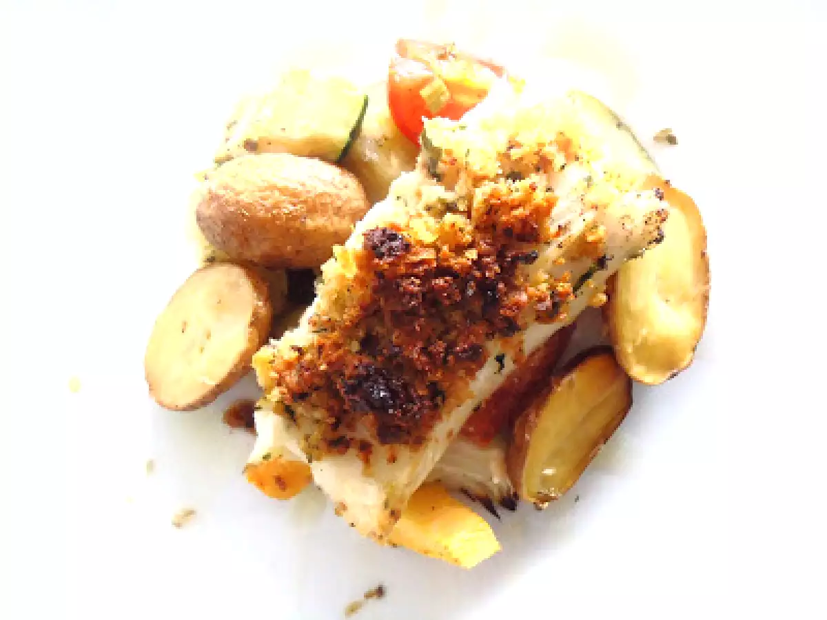 Peixe com Crosta de Pão, Alho e Ervas - foto 4