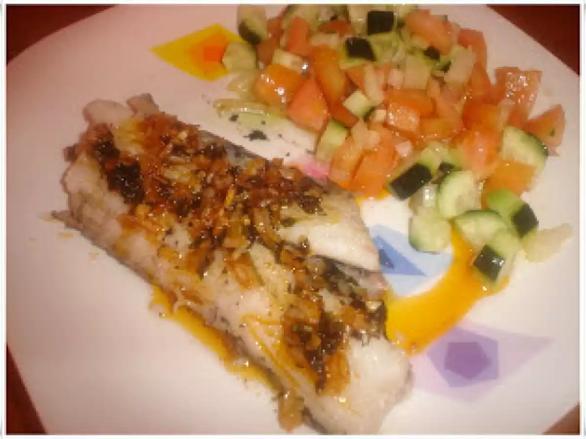 Peixe Espada preto com molho Poveiro