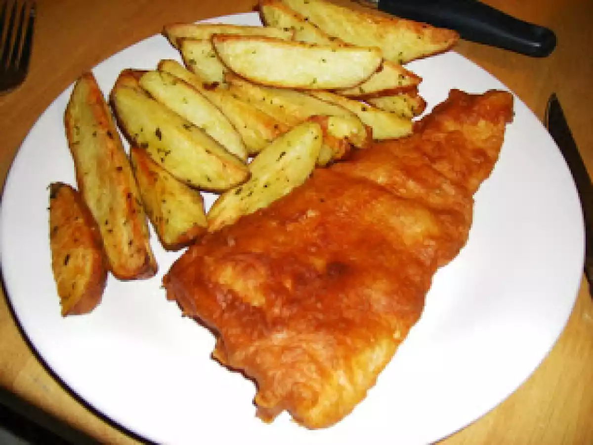 Peixe Frito com Batatas no Forno