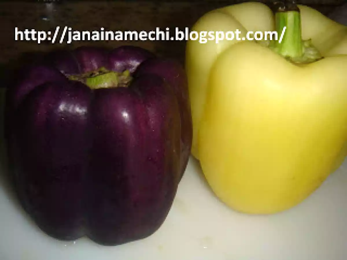 Penne Integral ao Molho de Pimentões (roxo e creme) - foto 2