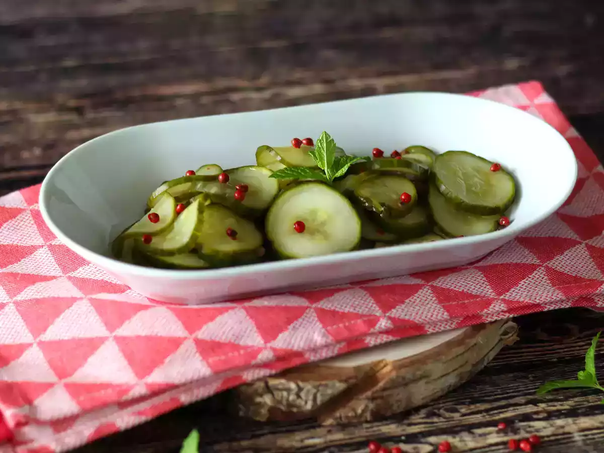 Pepino agridoce, um acompanhamento rápido e saboroso!