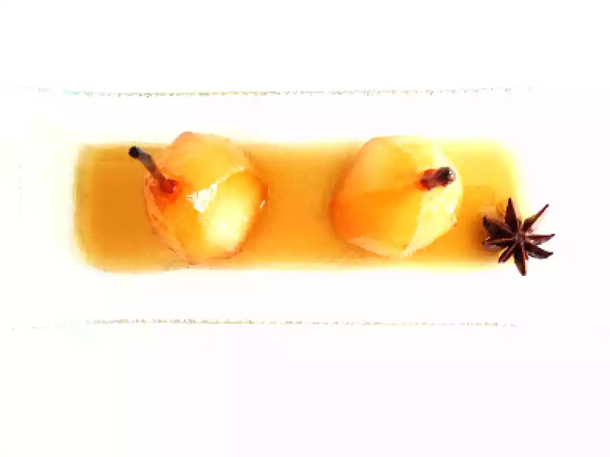 Pêras Cozidas em Vinho Moscatel com Especiarias - foto 2