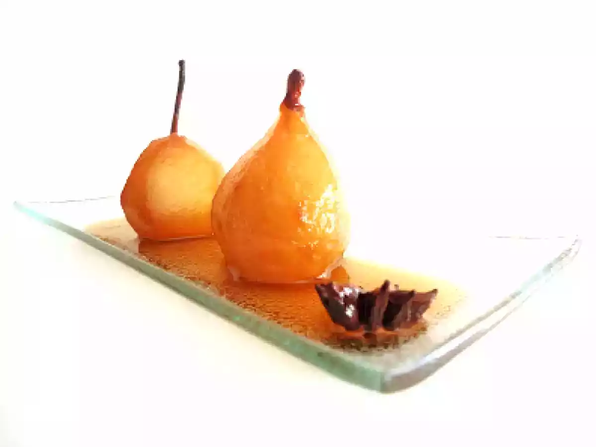 Pêras Cozidas em Vinho Moscatel com Especiarias - foto 3
