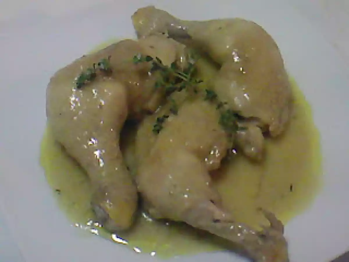 Pernas de frango com cerveja e mostarda