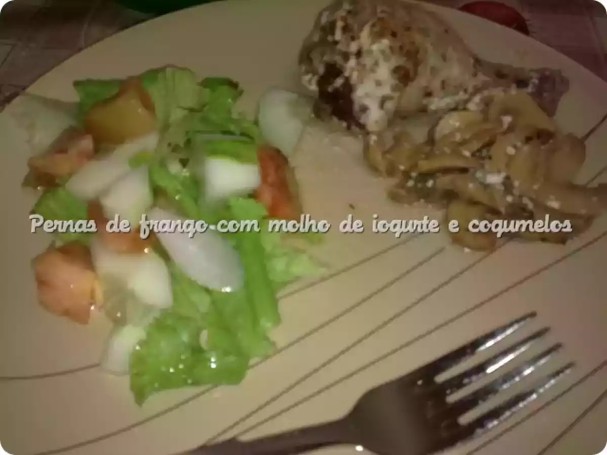 Pernas de frango com molho de iogurte e cogumelos - foto 2
