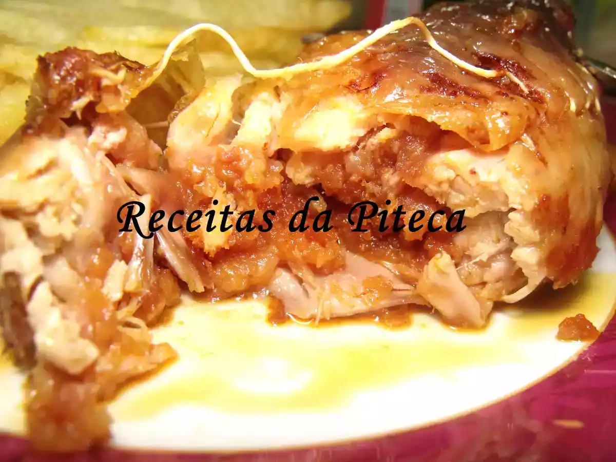 Pernas de frango recheadas com farinheira assadas no forno - foto 2