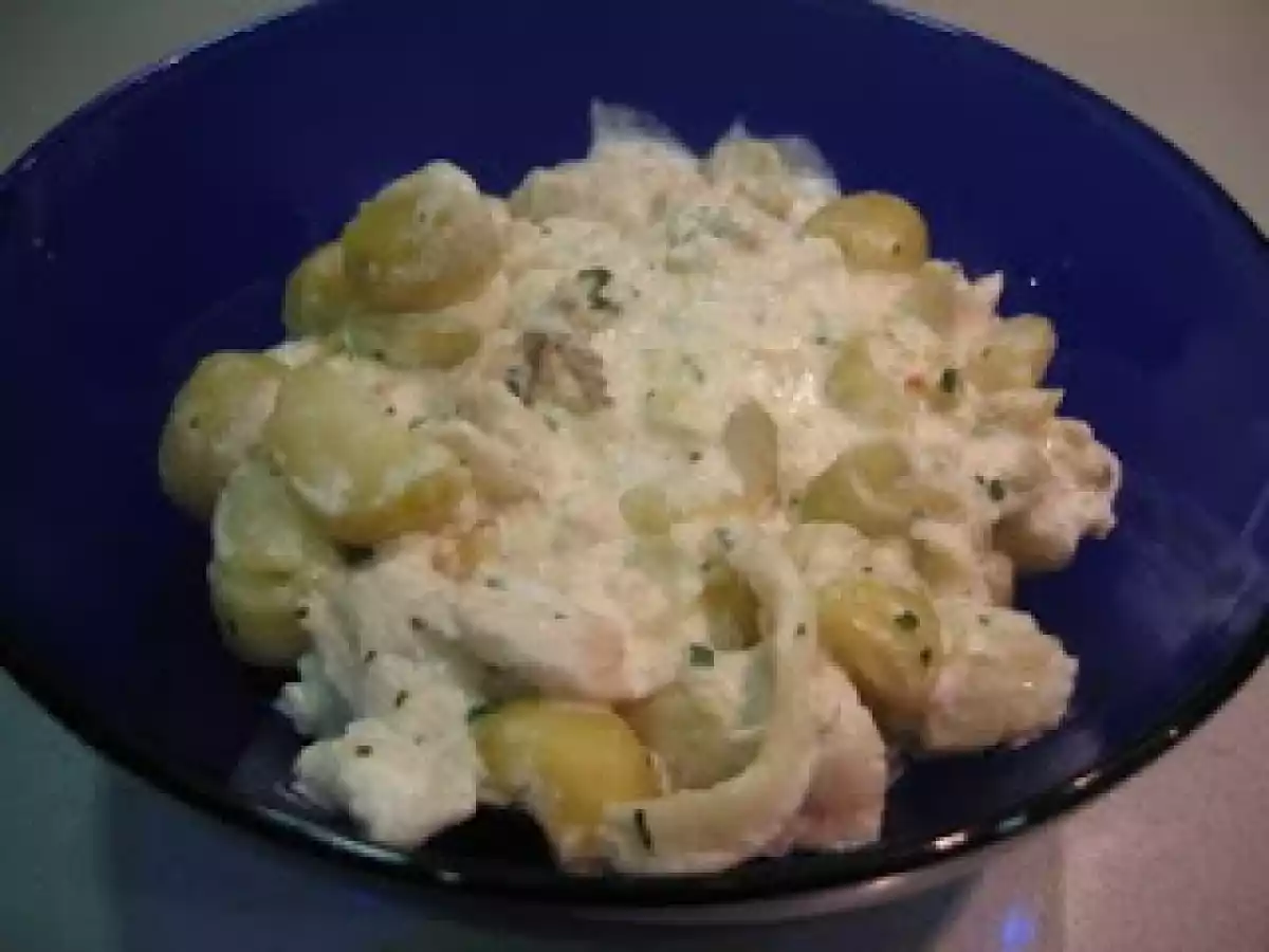 Pescada com natas