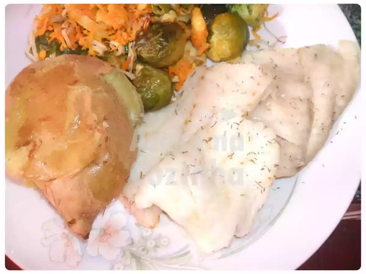 Pescada com salteado de legumes e batata doce - foto 3