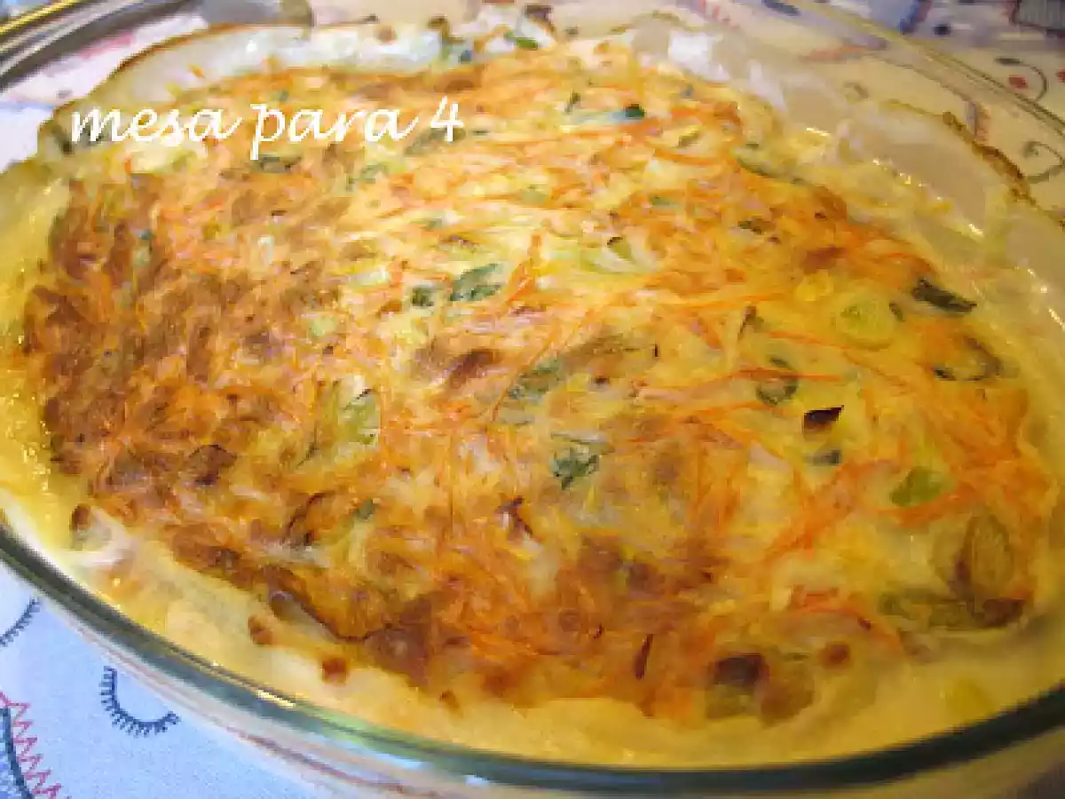 Pescada Gratinada com Legumes