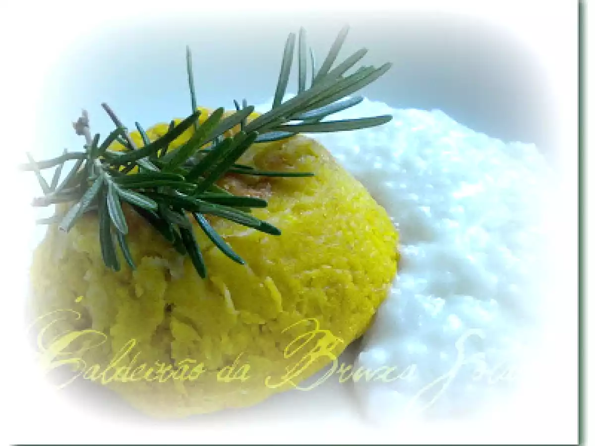 Petit Gateau de abóbora e Creme de arroz com coco