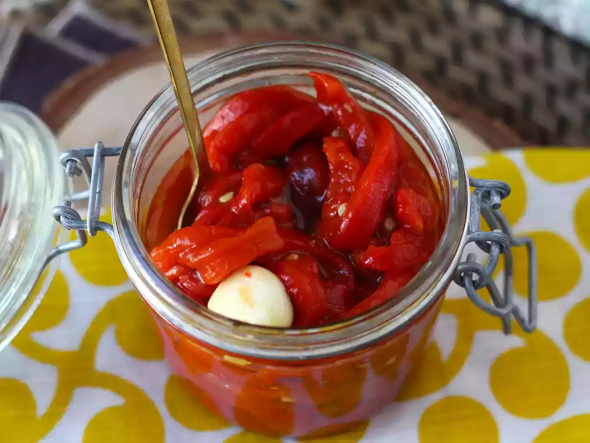 Pimentos (pimentões) assados na Air Fryer, um antepasto perfeito! - foto 4