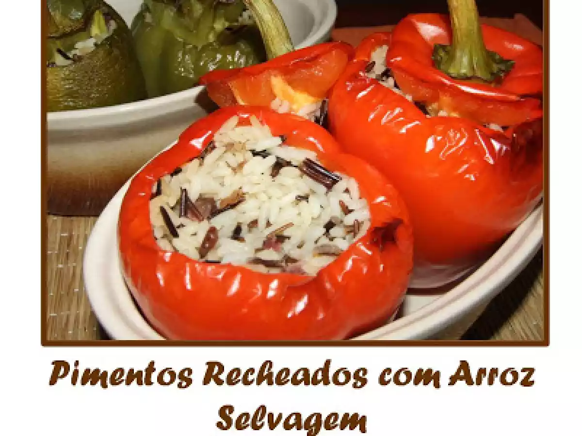 Pimentos Recheados com Arroz Selvagem