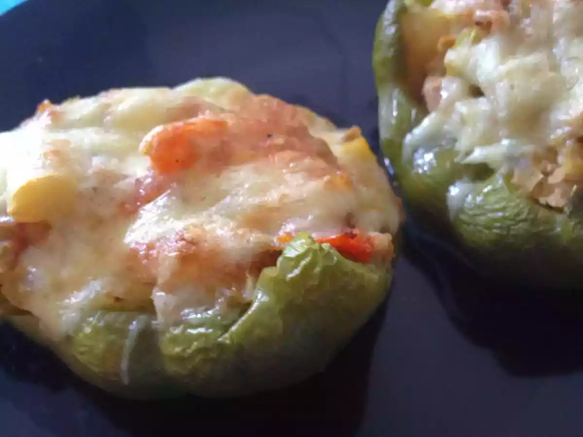 Pimentos recheados com legumes
