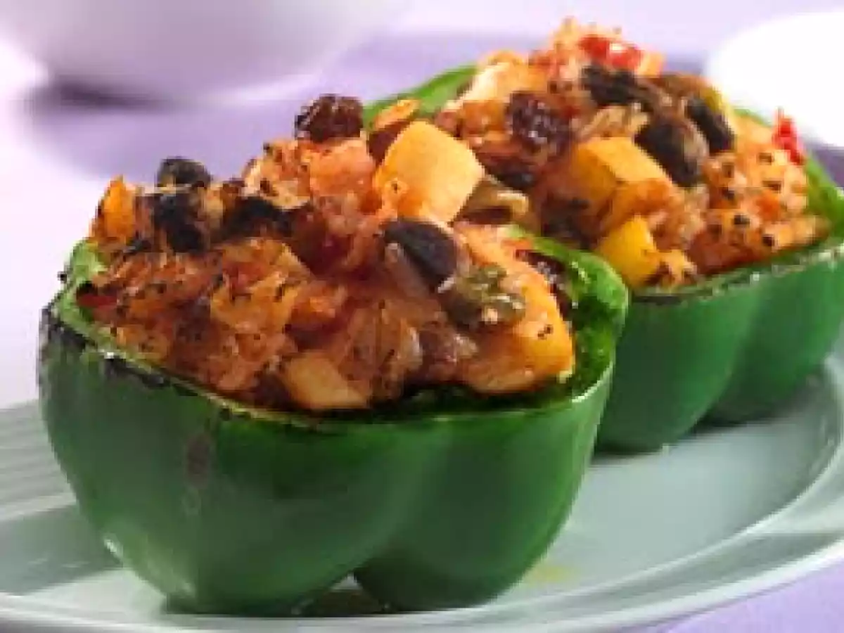 Pimentos recheados e estufados