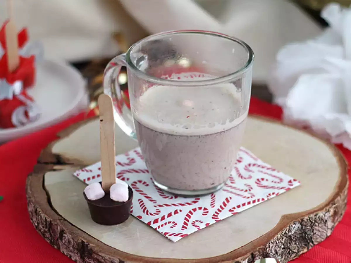 Pirulito para chocolate quente: chocolate amargo + marshmallow - foto 3
