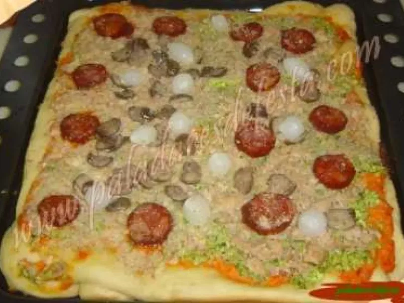 Pizza com o que há no frígorifico (Bimby) - foto 2