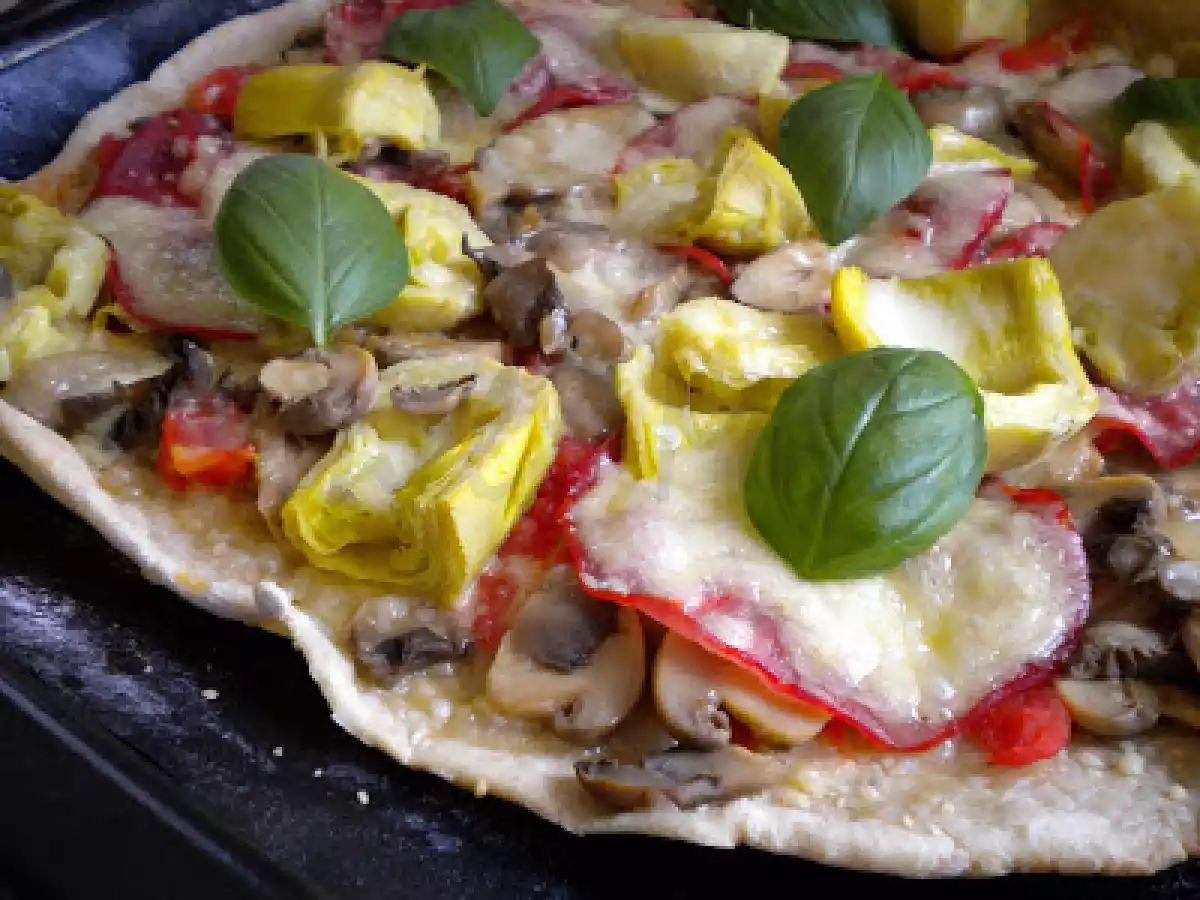 Pizza de alcachofra e paio - foto 2