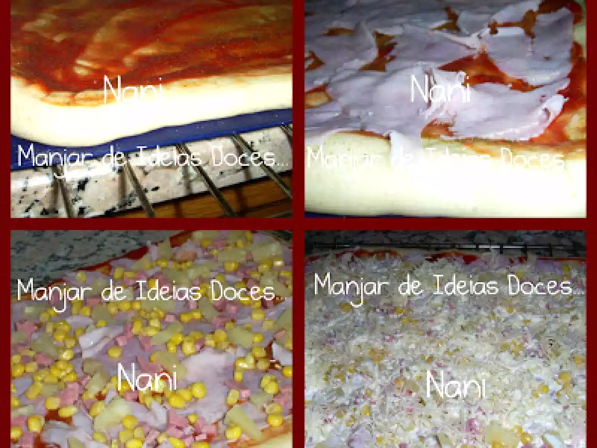 Pizza de Ananás, Fiambre, Milho e Natas - foto 2