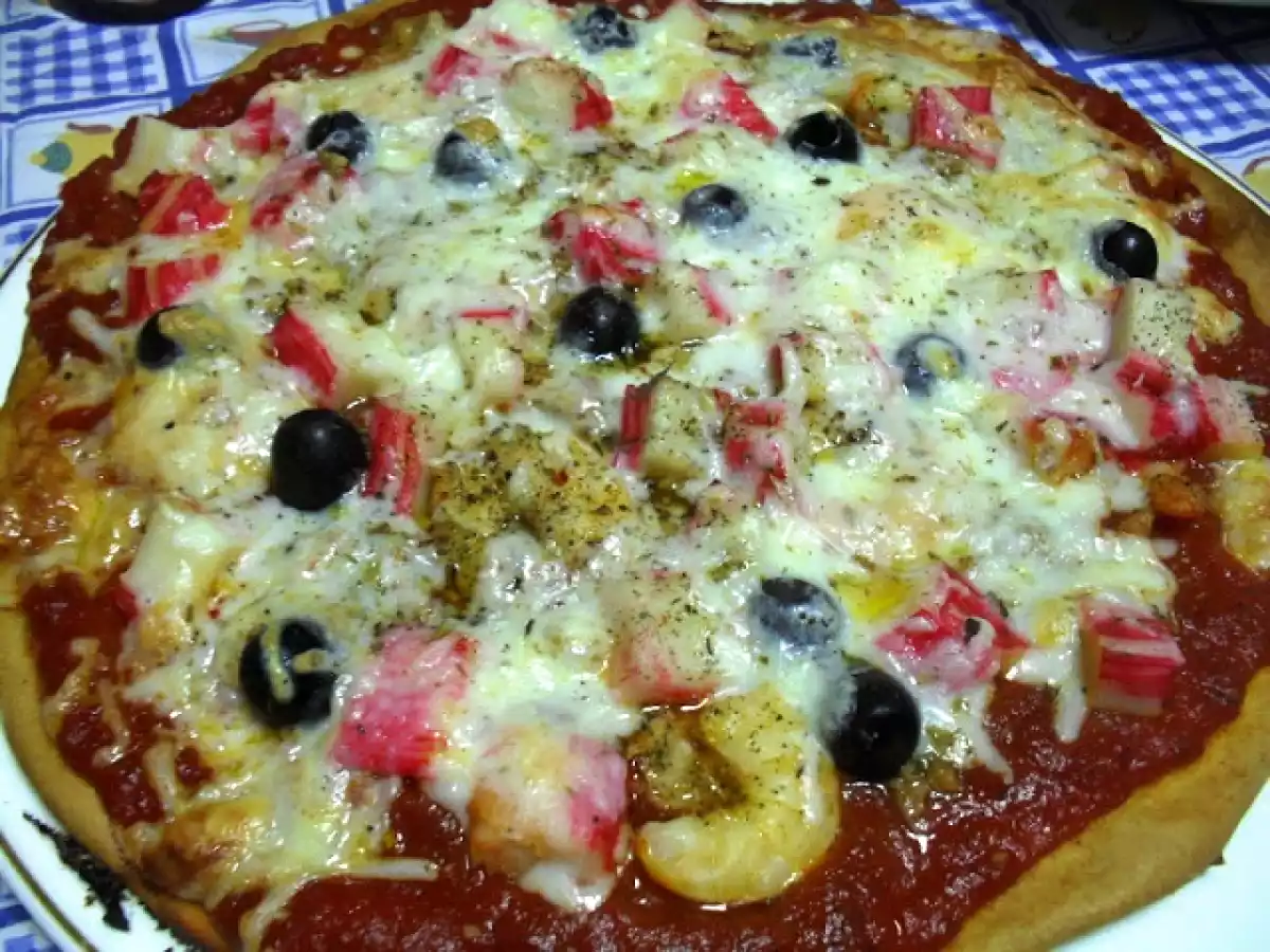 Pizza de Atum, Camarão e Delícias do Mar