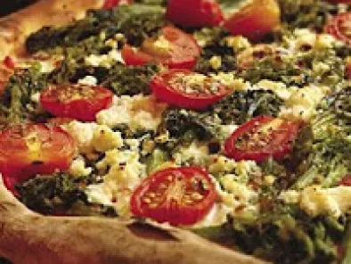 Pizza de Brócolis com Tofu (vegana)