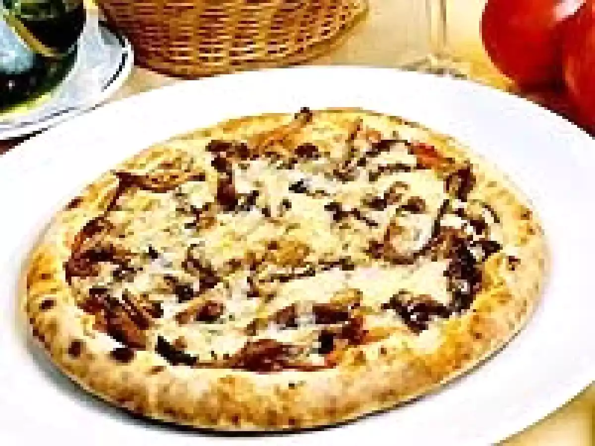 Pizza de Shimeji com Shitake