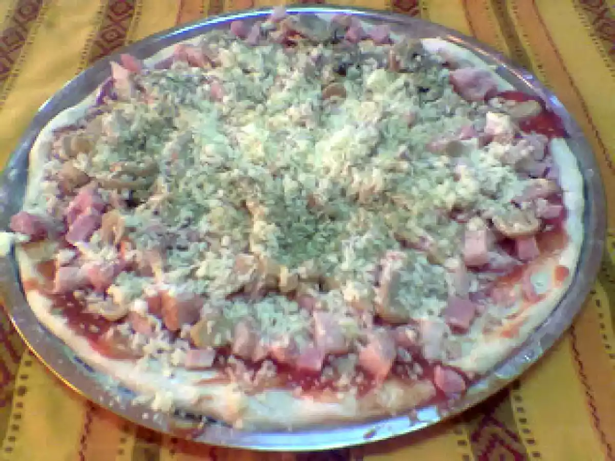 PIZZA MARGARIDA (MASSA FEITA NA MFP