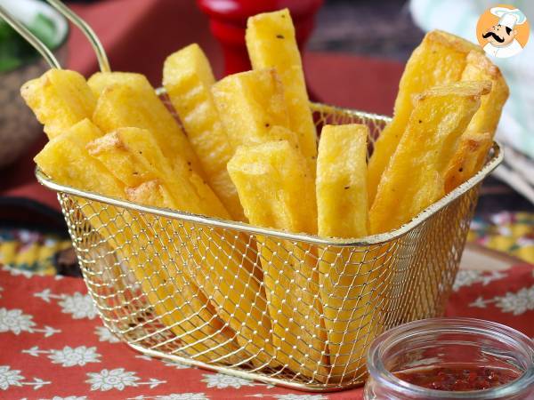 Polenta frita na Air Fryer. crocante, saudável e sem glúten