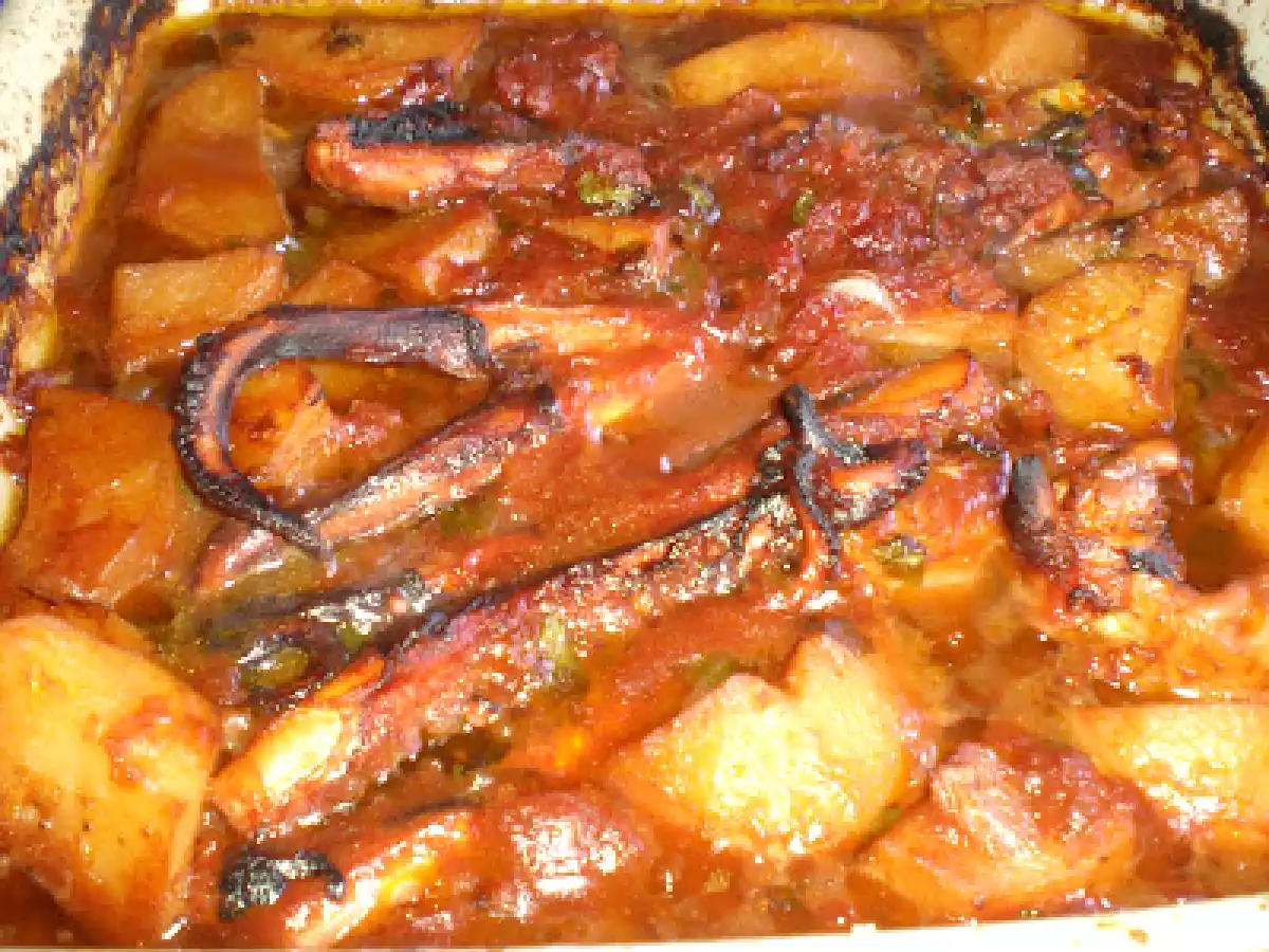 Polvo Assado no Forno !!!!!