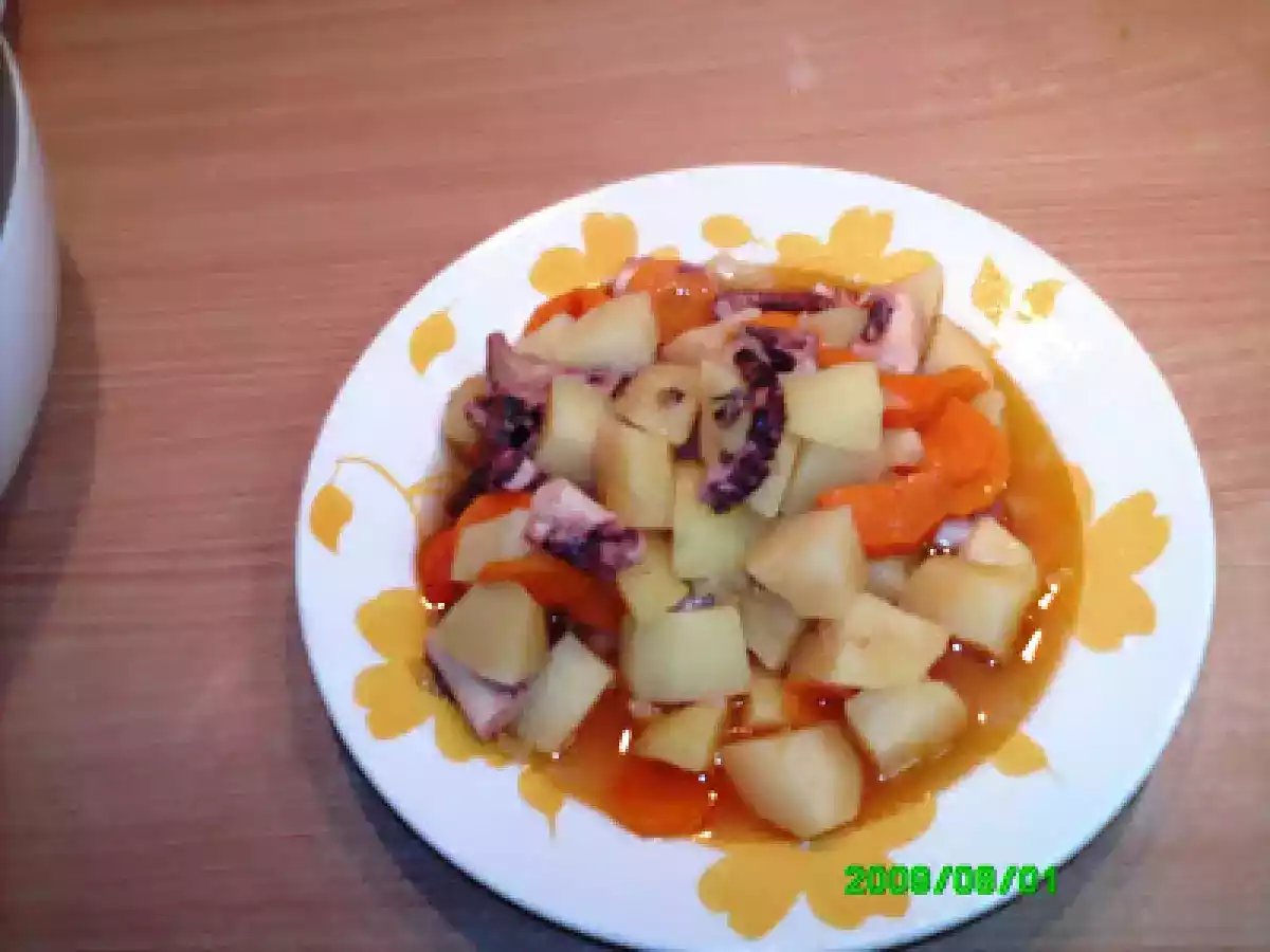 POLVO GUISADO COM BATATA E CENOURA NA FUSSION COOK