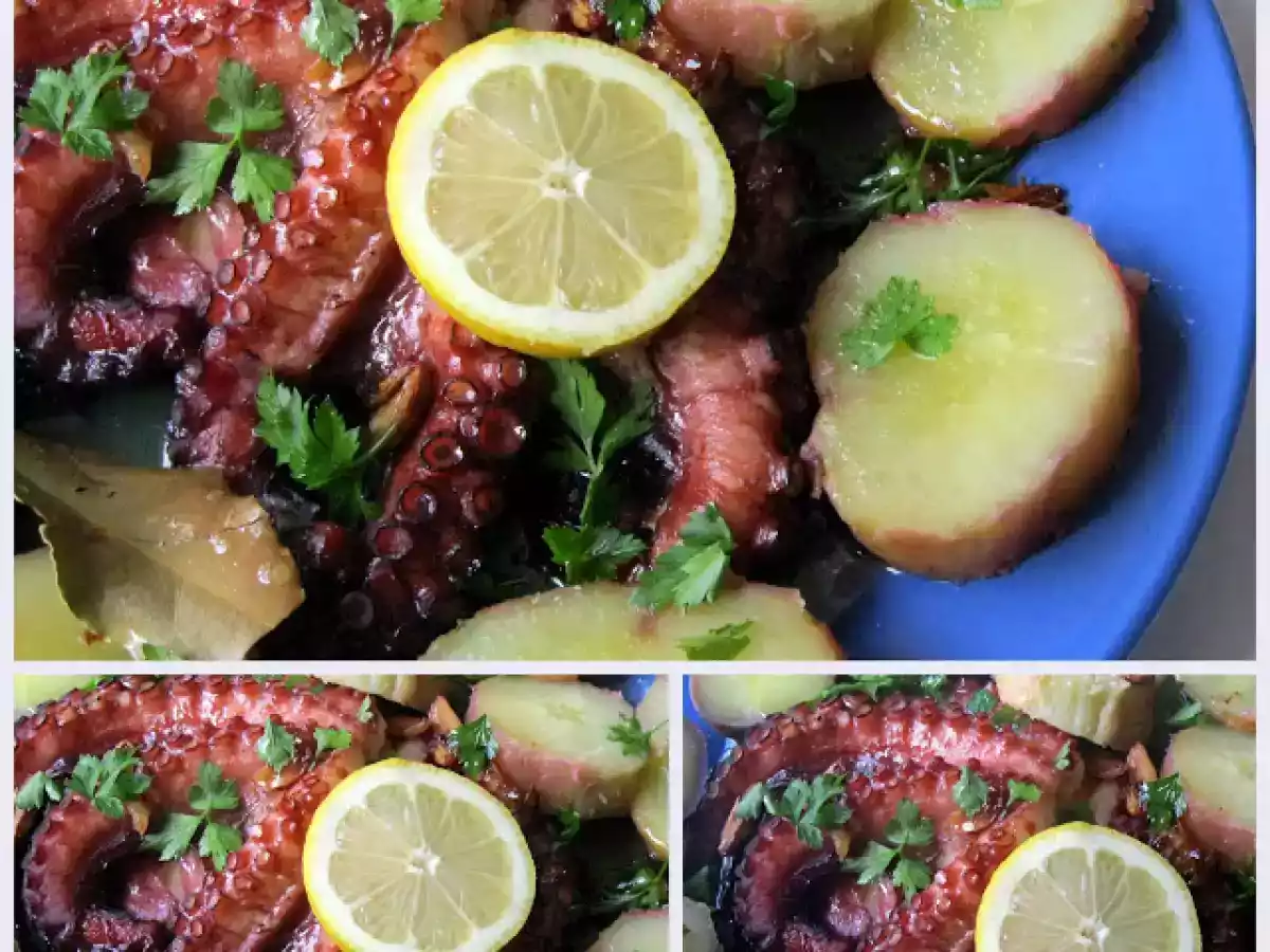 POLVO NO FORNO COM BATATA-DOCE