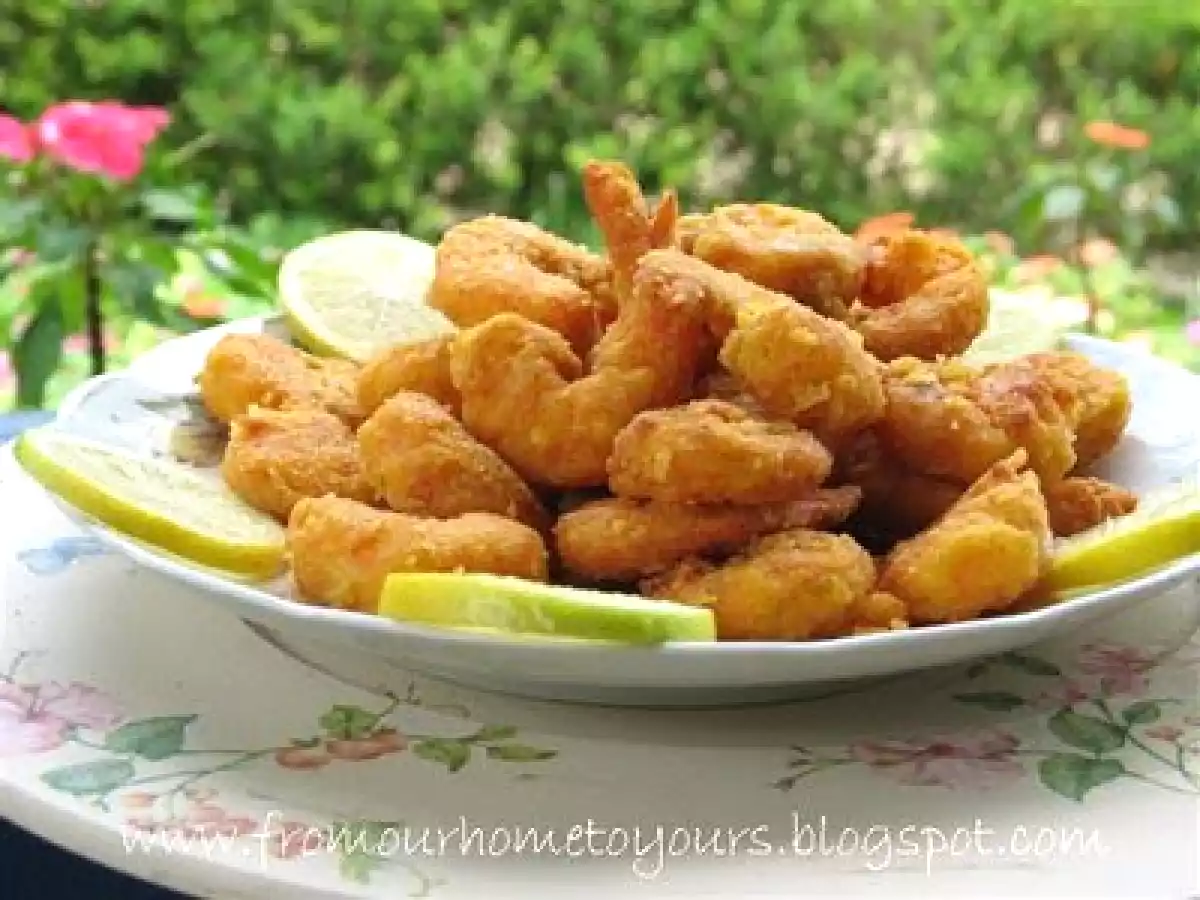 Popcorn shrimp - camarão empanado para comemorar