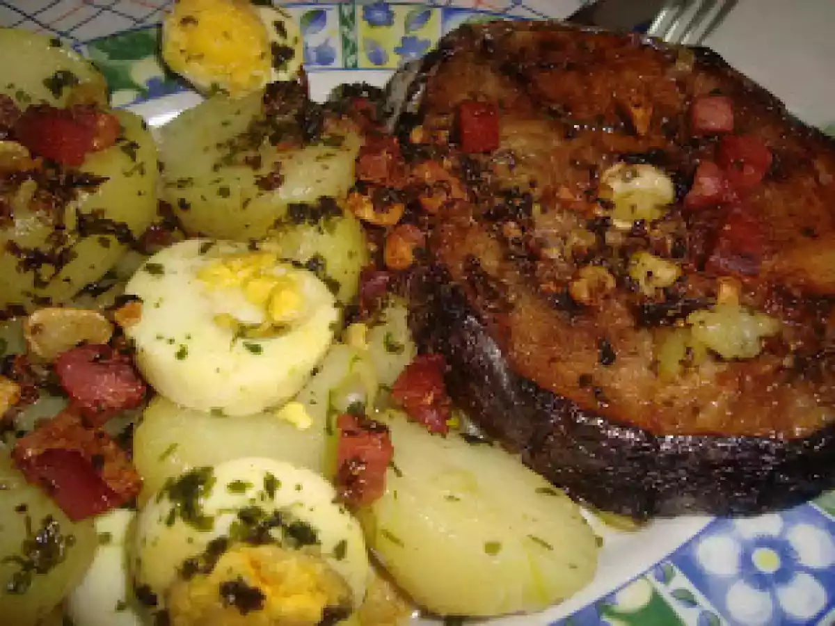 Posta de Atum com Molho de Azeite e Alhos Fervidos - foto 2