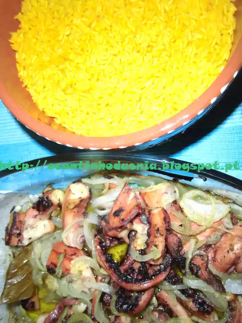 Pota com arroz de forno